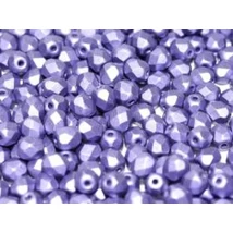 Cseh csiszolt üveggyöngy - 3mm - Alabaster Metallic Violet - 29425