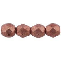 Cseh Csiszolt - 4mm  - Sueded Gold Lantana - 08A02