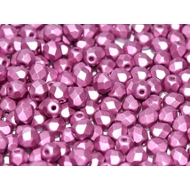 Cseh csiszolt üveggyöngy - 4mm - Alabaster Metallic Lilac - 29428
