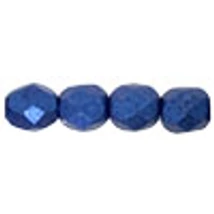 Cseh Csiszolt - 4mm  - Metallic Suede - Blue - 79031MJT