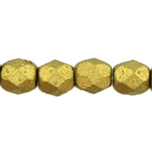 Cseh Csiszolt - 4mm - Matte - Metallic Aztec Gold - K0172JT