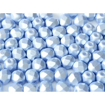 Cseh csiszolt üveggyöngy - 4mm - Alabaster Pastel Lt.Sapphire - 25014