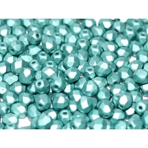 Cseh Csiszolt üveggyöngy - 4mm - ALABASTER METALLIC EMERALD - 29455