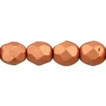 Csiszolt gyöngy - 6mm - Matte - Metallic Copper - K0177JT