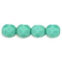 Csiszolt gyöngy - 6mm - Opaque Turquoise - 63130