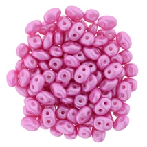 SuperDuo gyöngy - 2.5x5mm - Pearl Shine - Lt Fuchsia - 24005AL - kétlyukú