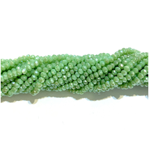 Üveggyöngy - 2x3mm - galvanizált szivárványos mézharmat - fánk alakú csiszolt
