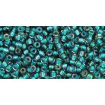 Kásagyöngy - Toho - 11/0 - Inside-Color Crystal/Metallic Teal-Lined - 270