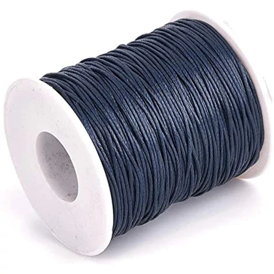 Textil zsinór - 1mm -  Sötétkék színben