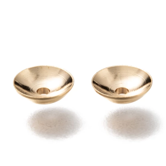 Gyöngysapka - 4x1,2mm - 18K aranyozott bevonattal (10db)