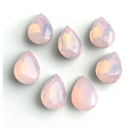 Kristály - 18x13mm - csepp cabochon - Rose Water Opal