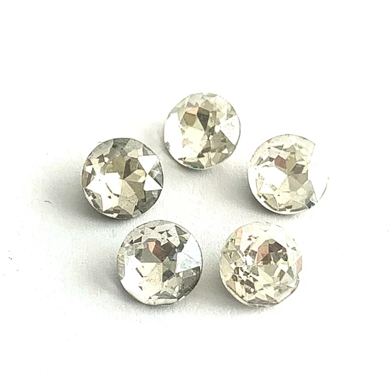 Kristály - 8mm - kerek - kaboson - silver shade