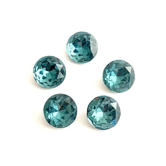 Kristály - 8mm - kerek - kaboson - denim blue