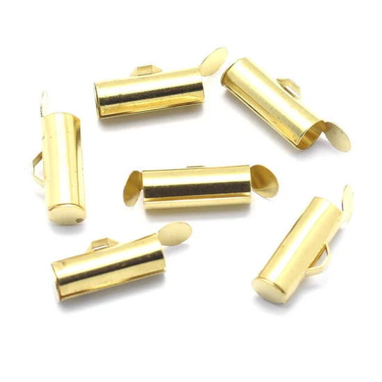 Végzáró - cső - 6x16mm - arany színben (pár)