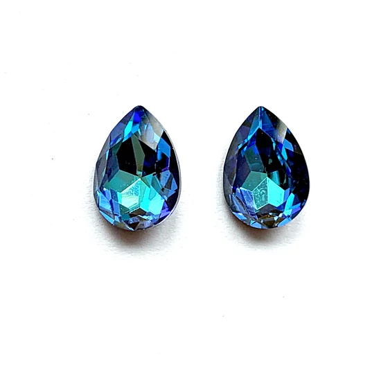 Csiszolt könnycsepp - 14x10mm - Crystal Bermuda Blue