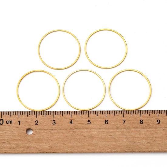 Karika - Köztes elem - arany szín, 25x1mm