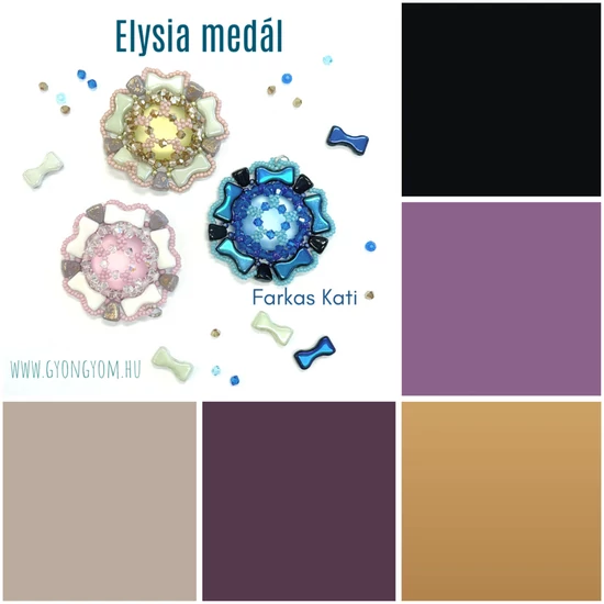elysia medál, egységcsomag, plum twilight