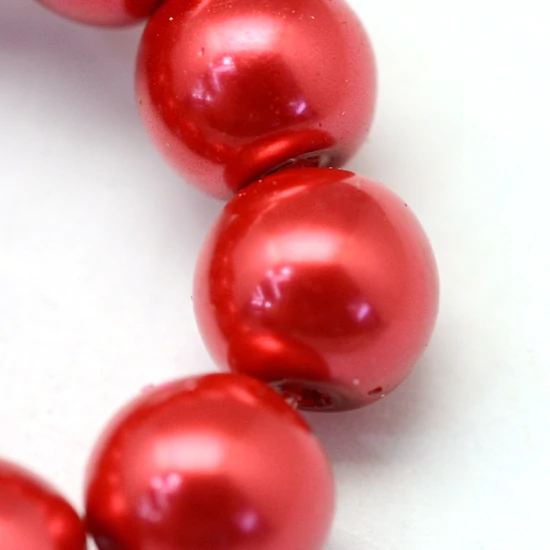 Teklaüvegy gyöngy - 3-4mm - Gyöngyház Bíbor 