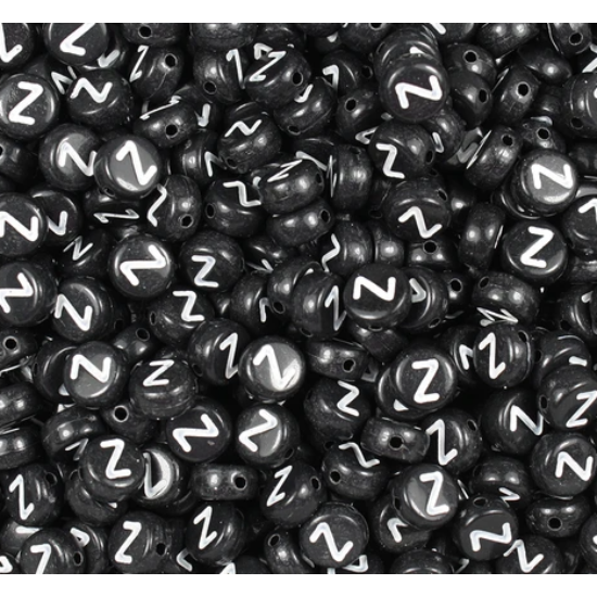 Fekete betű gyöngy - Z