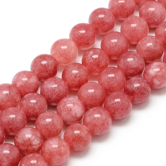 Ásványgyöngy - 8mm - Természetes Rodokrozit