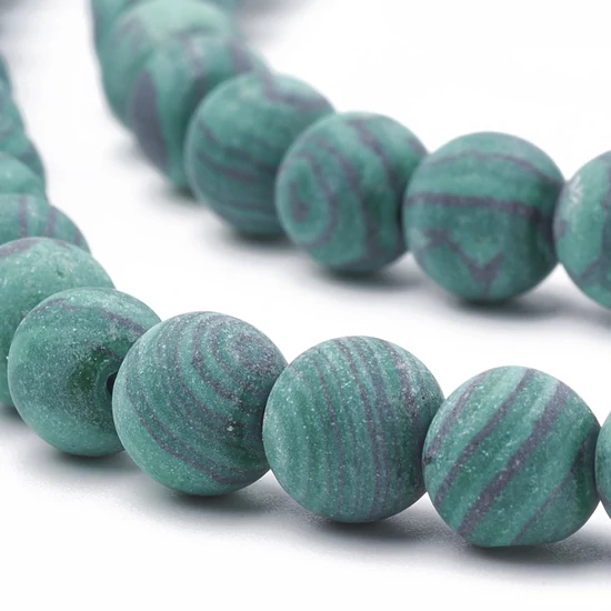 Szintetikus malachit -6mm - fagyos türkiz színben