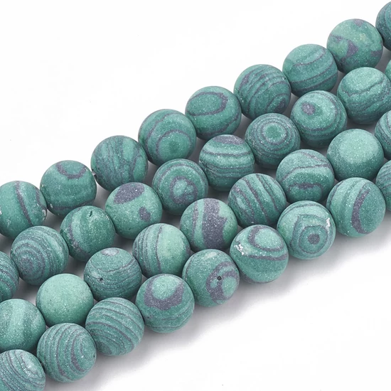 Szintetikus malachit -6mm - fagyos türkiz színben