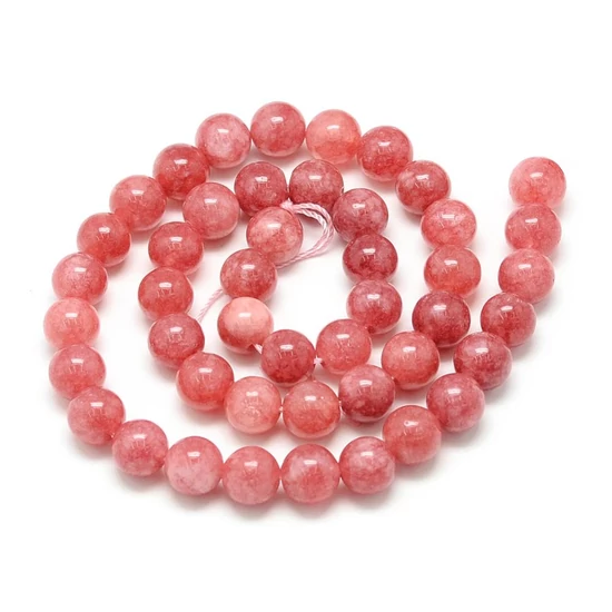 Ásványgyöngy - 8mm - Természetes Rodokrozit