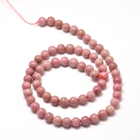 Ásványgyöngy - 8mm – Természetes Rhodonit