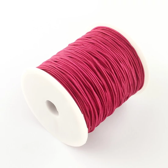 Makramé zsinór - 1 mm - ciklámen színű
