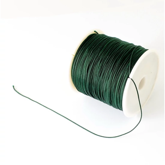 Makramé zsinór - 0,5mm - Emerald színben
