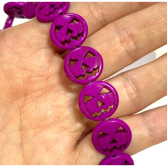 Ásvány halloween tök szintetikus türkiz lila színben