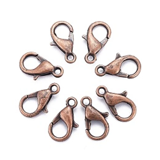 Kapocs - 10x6mm - delfin - vörösréz színben - Nikkelmentes! 