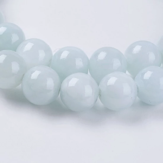 Ásványgyöngy - 8mm - természetes azúrkék jáde