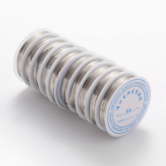 Drót - 0,8mm - Réz ékszerhuzal - Nikkelmentes! - ezüst