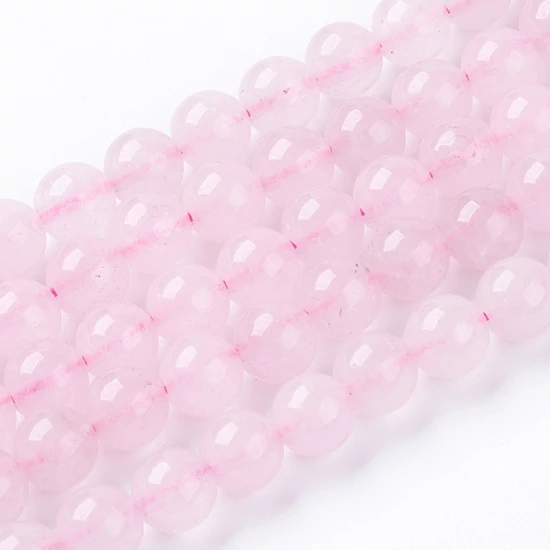 Természetes Ásványgyöngy - 8mm - Természetes rózsakvarc
