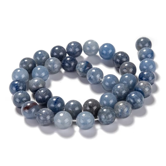 Ásványgyöngy - 8mm - Természetes Kék Aventurin