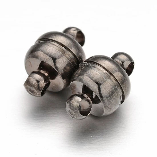 Mágnes - kapocs - 7x11mm - hematit színű