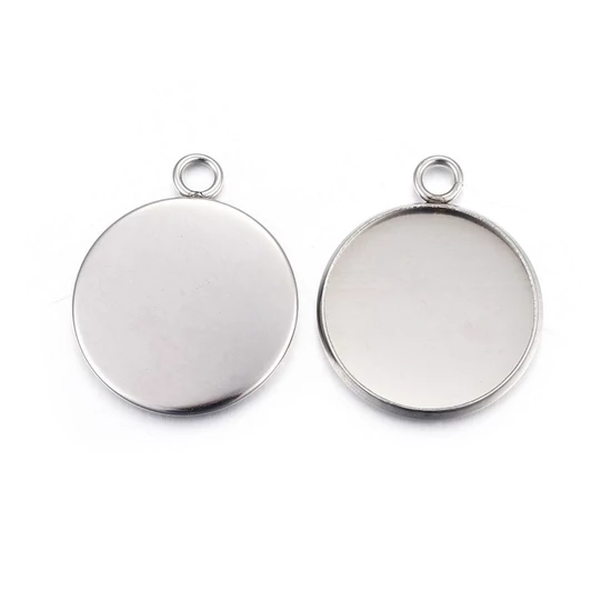 Lencsés alap - 304 Rozsdamentes acél! – 20mm lencséhez – antik ezüst színben