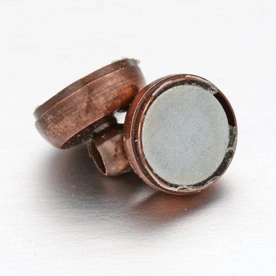 Mágnes- kapocs - 7x11mm - vörös antik színű