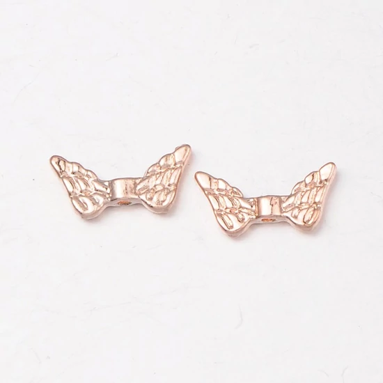 Angyalszárny – 14x7x3mm – rózsaarany színben – NIKKELMENTES