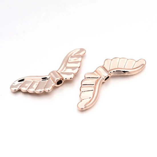Angyalszárny - 9x24x3mm - rózsaarany színben - Nikkelmentes!