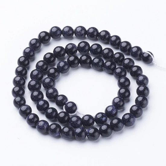 Ásványgyöngy - Szintetikus napkő - 8mm