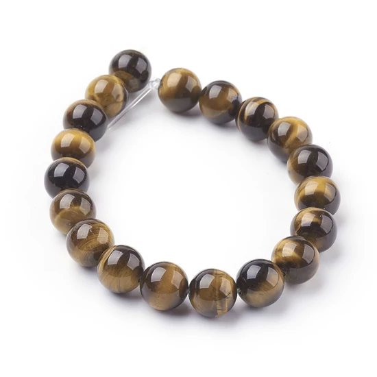 Ásványgyöngy - 10mm - Természetes Tigrisszem 