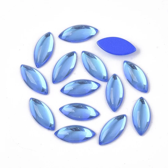 K9 üveg – 15x7mm - szem - kaboson - Royal Blue