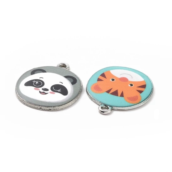 Medál - 12x16,5mm - medálion formában - panda