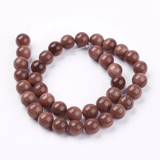 Ásványgyöngy - Szintetikus Napkő - 10mm