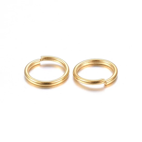 Karika, arany, nyitott, szimpla, 304 rozsdamentes acél, 5.5x0.8mm