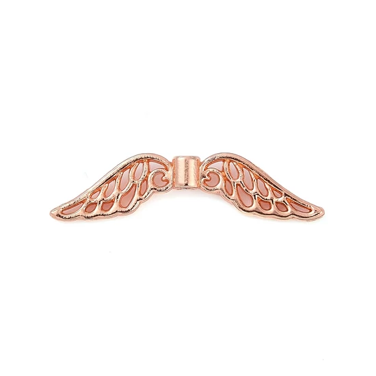 Medál - szárny, rózsaarany, 7x31x3mm - tartós bevonattal! 