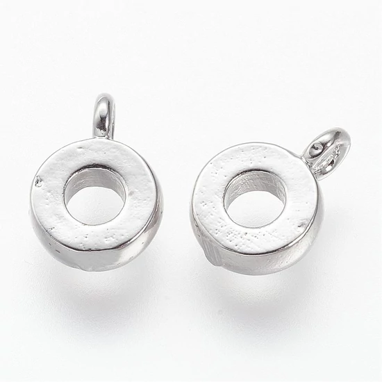 Medáltartó - platina ezüst színben - 11x8x3mm