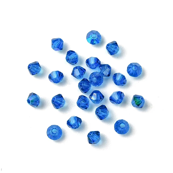 Preciosa® - 3mm - Capri Blue AB, 3mm bicone/ rombusz gyöngy